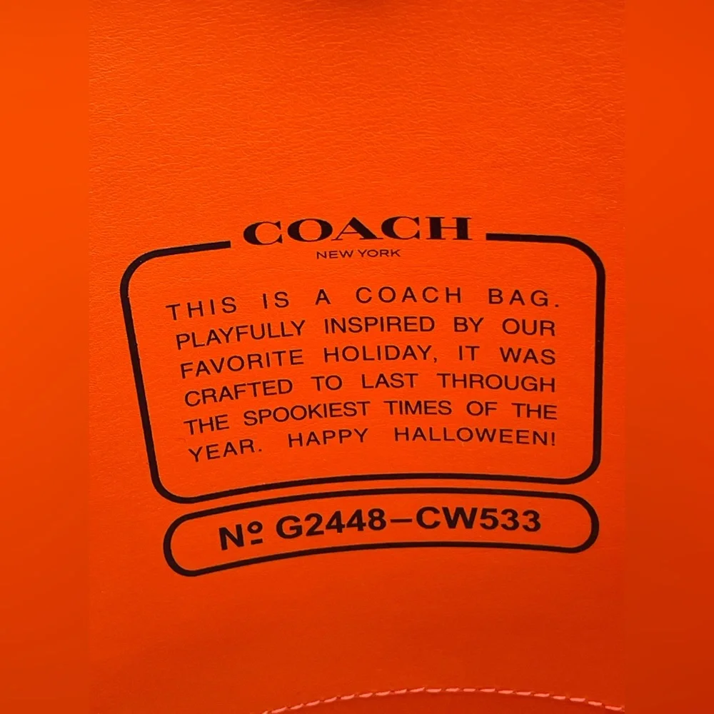 NWT！COACH TRICK OR TREAT BUCKET WITH HALLOWEEN PUMPKIN（COACH CW533）fast